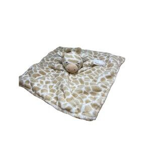 Carters  Securty Blankie Lovey Giraffe Spotted Child of Mine w Pacifier Holder